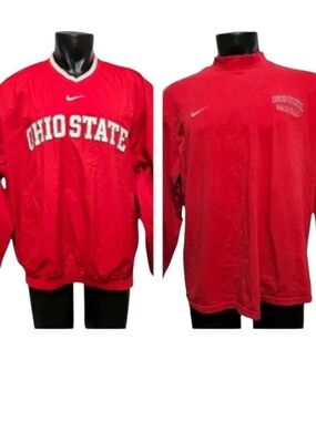 Nike Ohio State Buckeyes Men’s Large 2-Piece Pullover Jackets Mock Neck NCAA